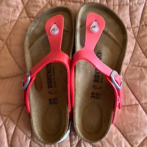 Birkenstock Gizeh Red Sandals size 39